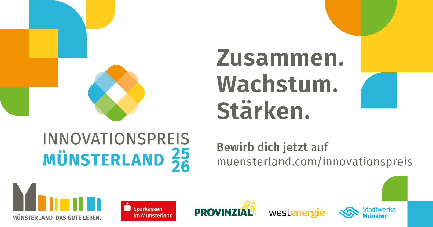 Sie sehen: Logo zum Innovationspreis mit Schriftzügen