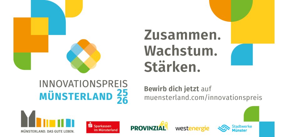 Sie sehen: Logo zum Innovationspreis mit Schriftzügen