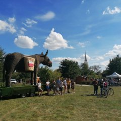 Der Esel - das Wahrzeichentier von Estaires im Stadtpark