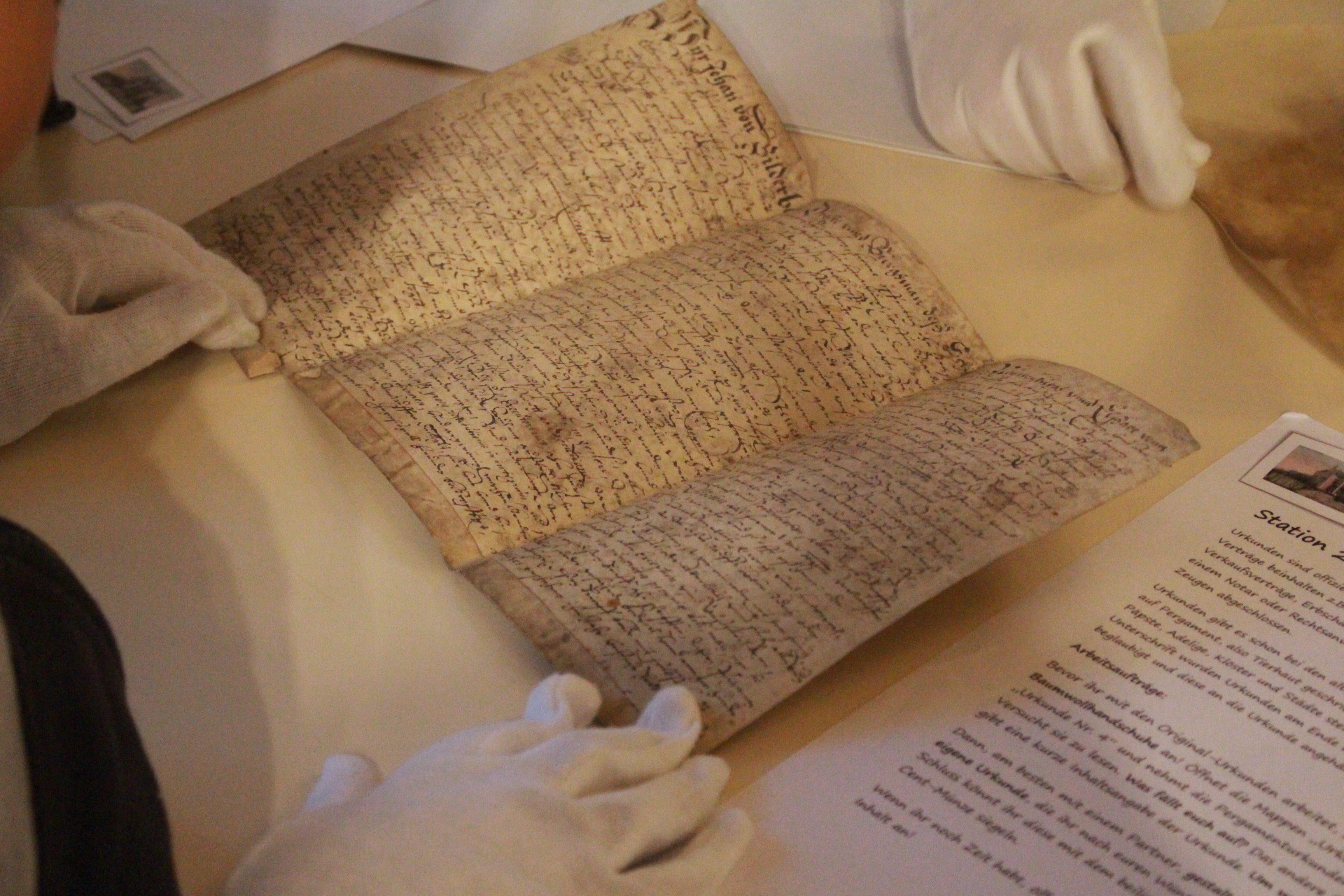 Altes Schriftdokument im Stadtarchiv