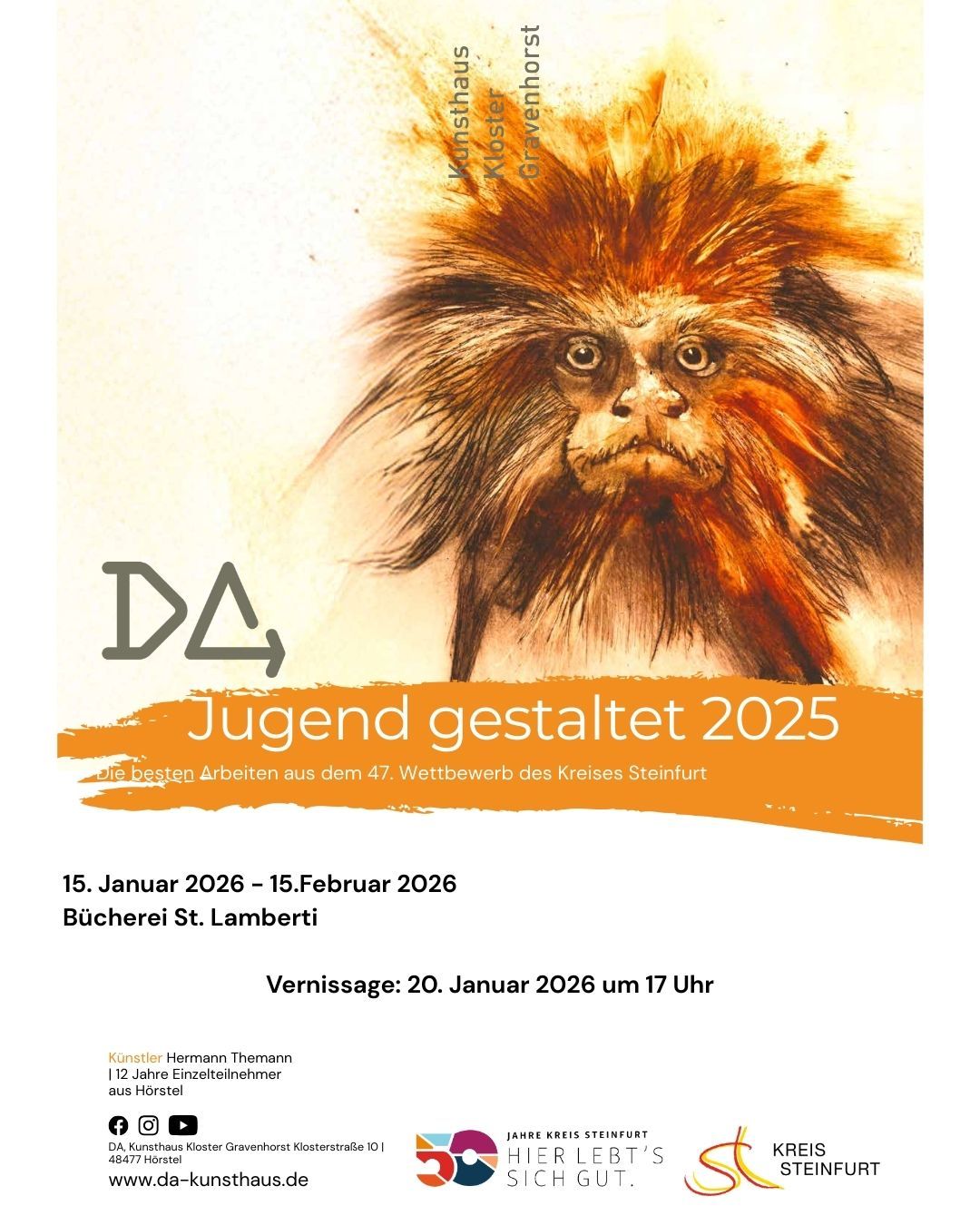 Januar 2026 - 15..Februar 2026 Bücherei St. Lamberti Vernissage: 20. Januar 2026 um 17 Uhr - 1