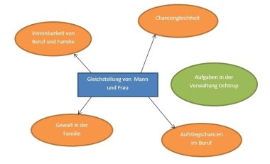 Grafik mit den Aufgabenfeldern der kommunalen Gleichstellungsbeauftragten