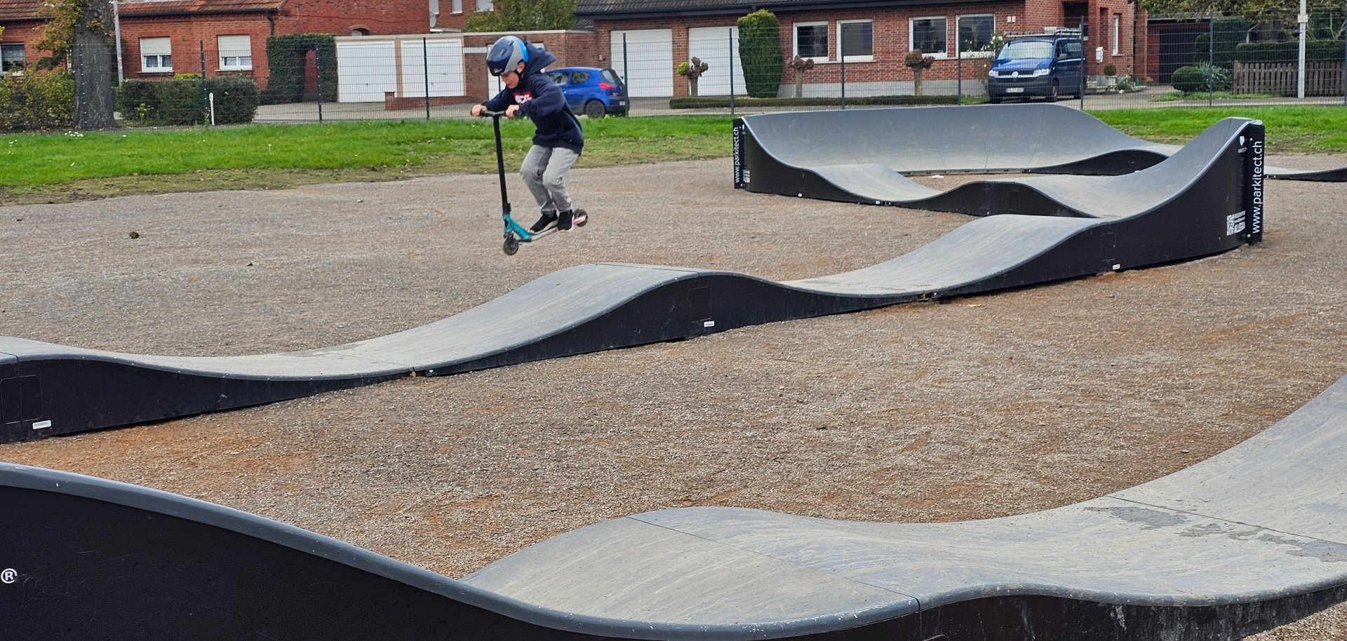 Sie sehen: die Bahn einer Pumptrack-Anlage