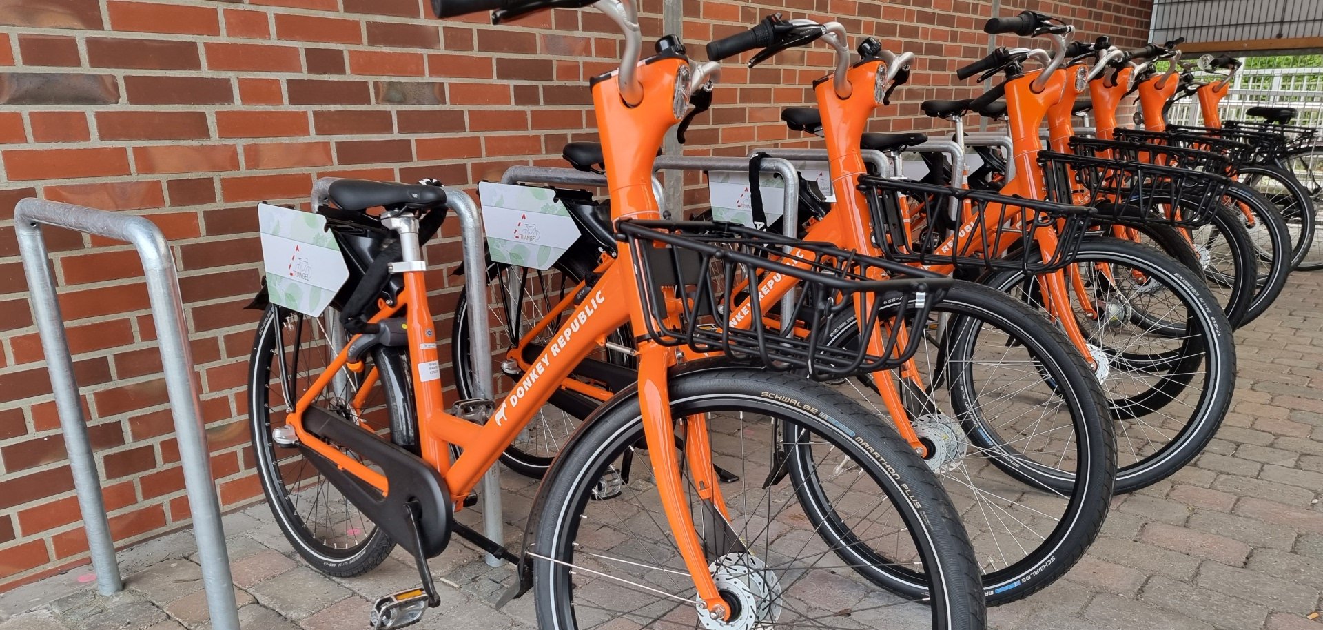 Sie sehen: Leihräder an der Verleihstation